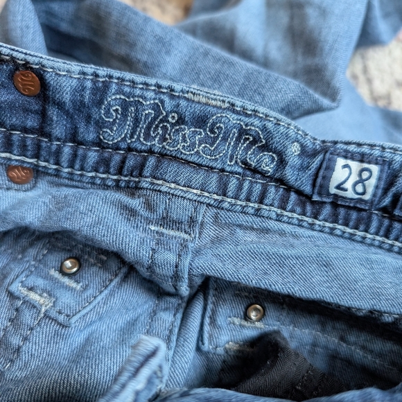 Miss Me Light Blue Boot Cut Jeans 28/34 - Picture 5 of 8